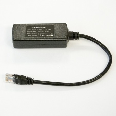 Convertor PoE Gigabit 802.3af/at, 44V-56V la 24V OEM