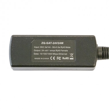 Convertor PoE Gigabit 802.3af/at, 44V-56V la...