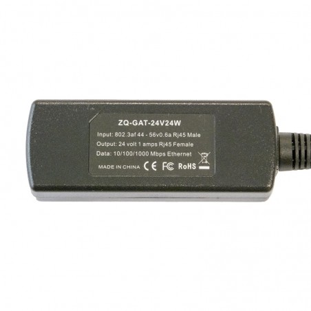 Convertor PoE Gigabit 802.3af/at, 44V-56V la 24V OEM