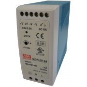 Sursa de Tensiune pe Sina DIN 24V 2.5A Mean Well