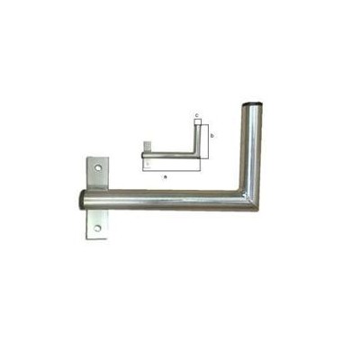 Suport Antena Tip L, Montare pe Perete (Lateral Stanga), (L)250mm, (h)120mm, (d)28mm