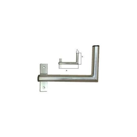 Suport Antena Tip L, Montare pe Perete (Lateral Stanga), (L)250mm, (h)120mm, (d)28mm
