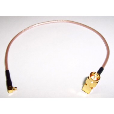 Pigtail MMCX Male / SMA Male Right Angle 20cm
