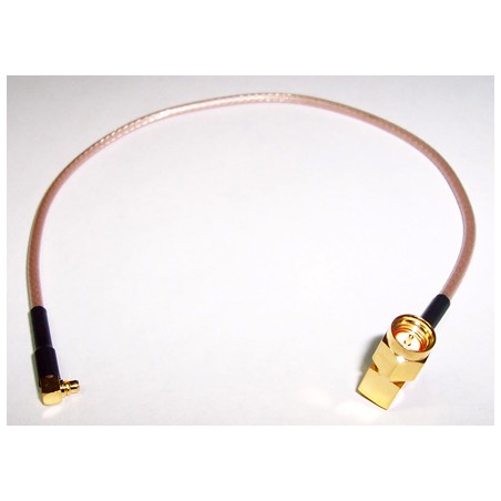 Pigtail MMCX Male / SMA Male Right Angle 20cm