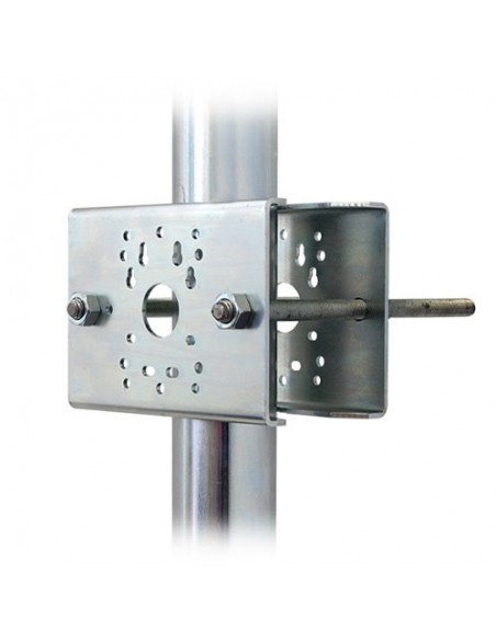 Suport Universal cu Găuri pentru Stâlp - Zincat, (L)170mm, (h)120mm, (d)38-51mm