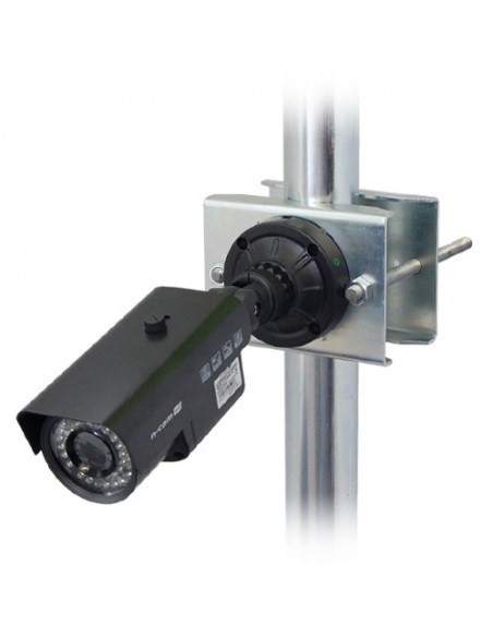 Suport Universal cu Găuri pentru Stâlp - Zincat, (L)170mm, (h)120mm, (d)38-51mm
