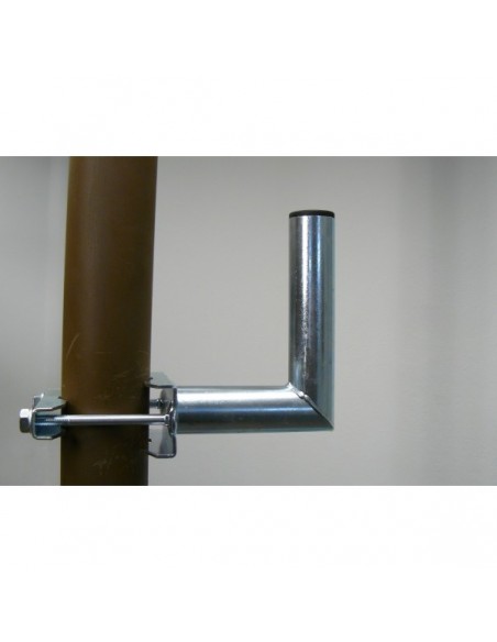 Suport Antena Tip L + 1x U-Bolt 100mm, Montare pe Catarg, (L)150mm, (h)200mm, (d)42mm
