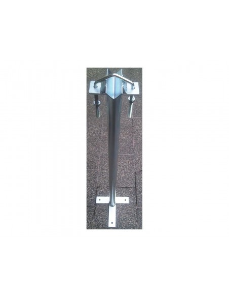 Suport Catarg / Stâlp cu Baza T + 1x U-Bolt 100mm, Montare pe Perete (L)600mm