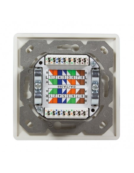 Priza RJ-45 CAT 6 Incastrabila/Aplicabila cu 2 Iesiri LogiLink