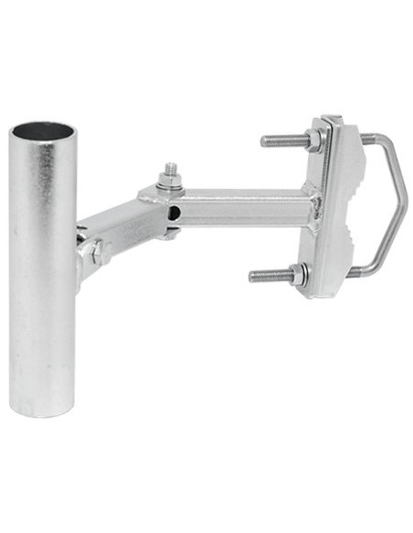 Suport Antena Tip T, Ajustabil (2 puncte) + 1x U-Bolt 100mm, Montare pe Catarg, (L)250mm, (h)75+75mm, (d)35mm