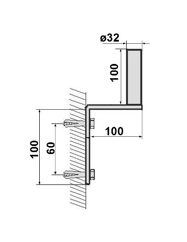 Suport Antena Tip L, Montare pe Perete,...
