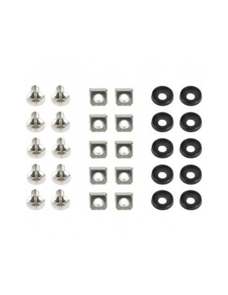 Set 10 piese Suruburi / Piulite / Saibe pentru Montare Rack 19″ Gembird