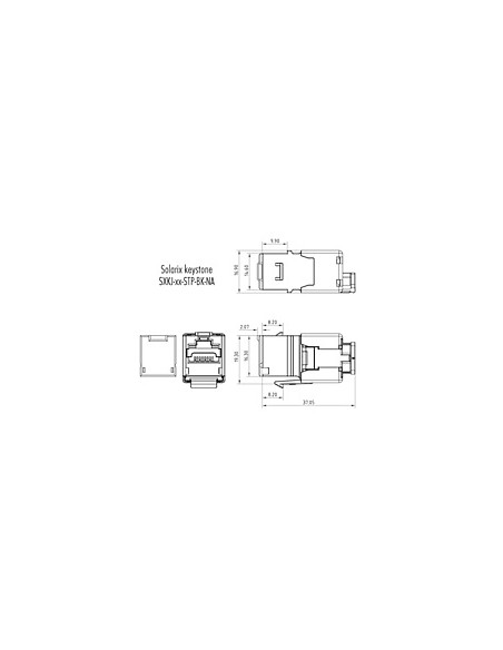 Modul Keystone CAT 6 Ecranat cu Taiere Rapida SXKJ-6-STP-BK-NA Solarix