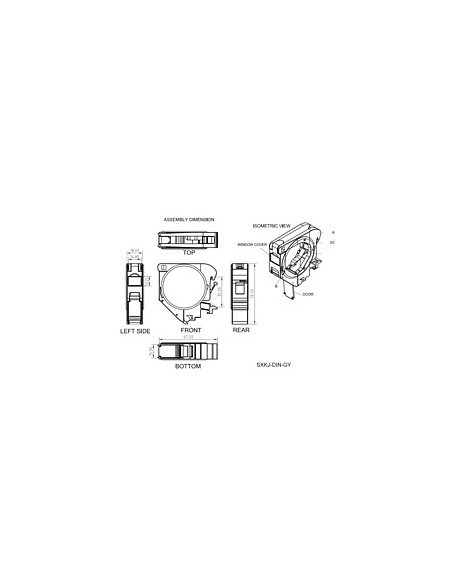 Modul Instalare Keystone pe Sina DIN SXKJ-DIN-GY Solarix