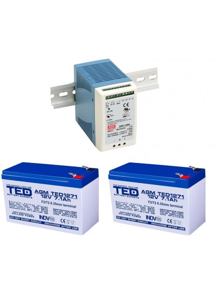 Sursa de Tensiune pe Sina DIN cu Functie UPS 27.6V 2.25A Mean Well