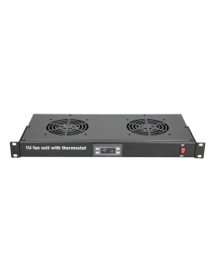 Panou ventilator 19", 2 ventilatoare, cu termostat Extralink