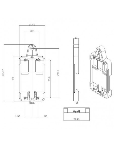 Suport pentru Montaj DR pe Sina DIN Rail Tray SONOFF