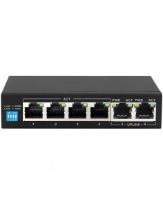 Switch PoE EUROS V2 4x PoE/PoE+, 2x RJ45 Uplink, 60W...