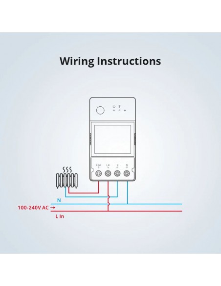 Intrerupator Inteligent WiFi POW-Elite POWR320D, cu Masurare Consum Energie SONOFF