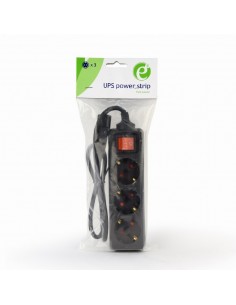 Prelungitor UPS/IEC/C14 cu 3 Prize Schuko Gembird