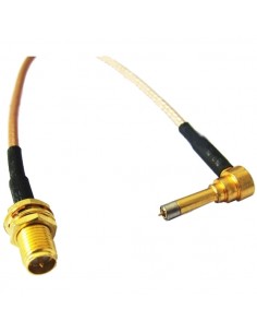 Pigtail CRC9 Male Right Angle / RPSMA Female 15cm