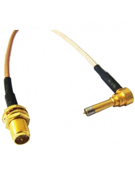 Pigtail CRC9 Male Right Angle / RPSMA Female 15cm