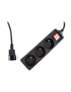Prelungitor UPS/IEC/C14 cu 3 Prize Schuko tip Francez...