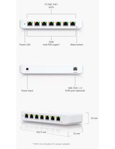 Switch PoE 60W UniFi USW-Ultra-60W Ubiquiti